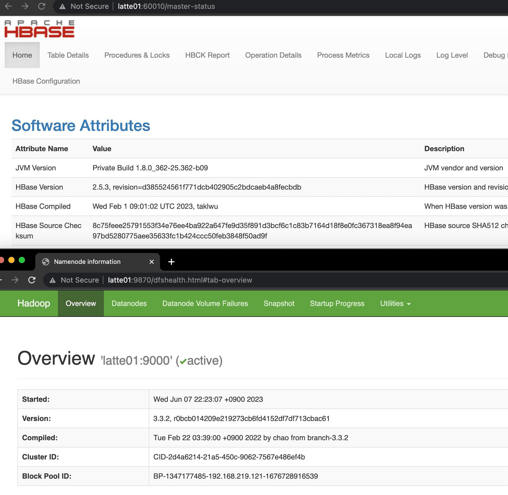 hbase version