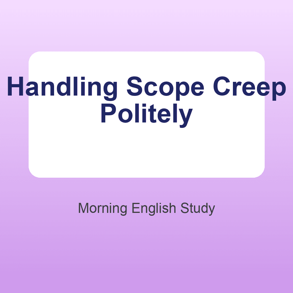 Handling Scope Creep Politely