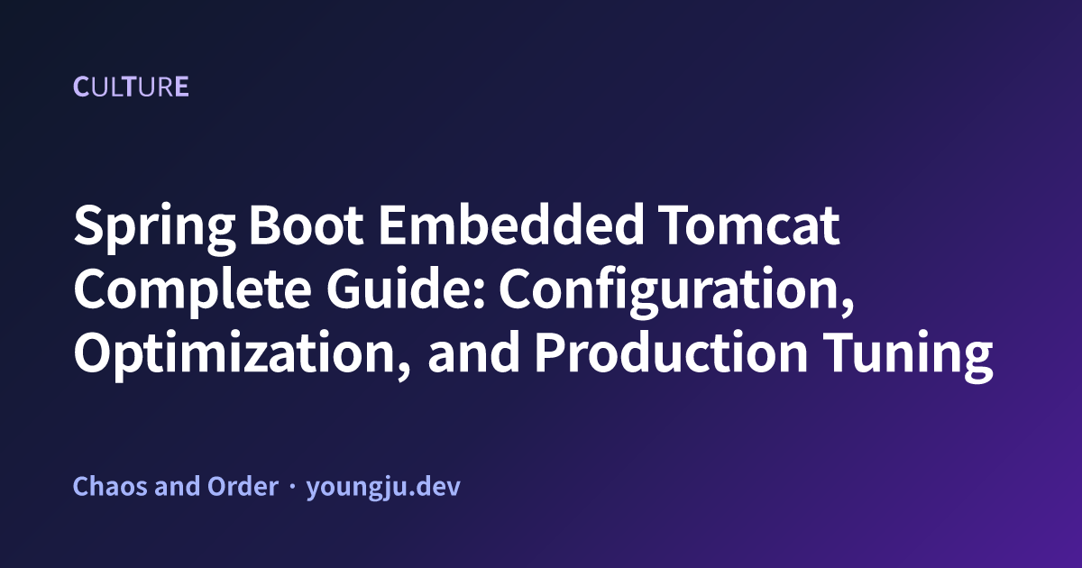 Spring Boot Embedded Tomcat Complete Guide: Configuration, Optimization ...