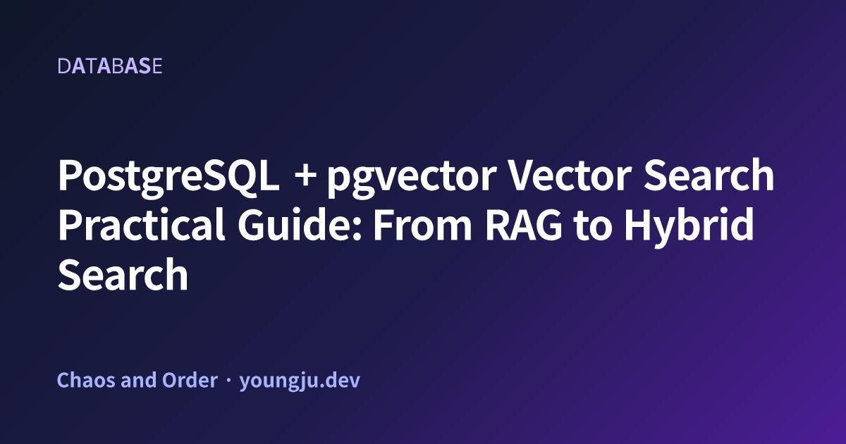PostgreSQL + pgvector Vector Search Practical Guide: From RAG to Hybrid ...