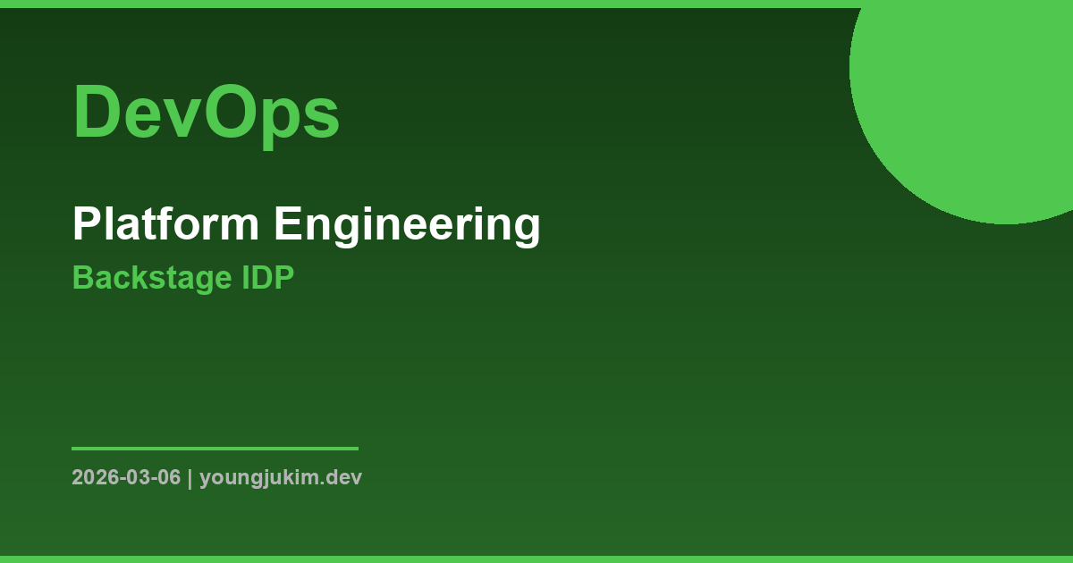 Platform Engineering Backstage