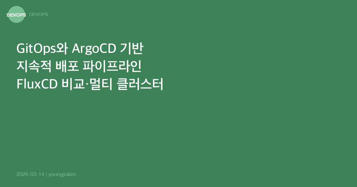 GitOps와 ArgoCD 기반 지속적 배포 파이프라인