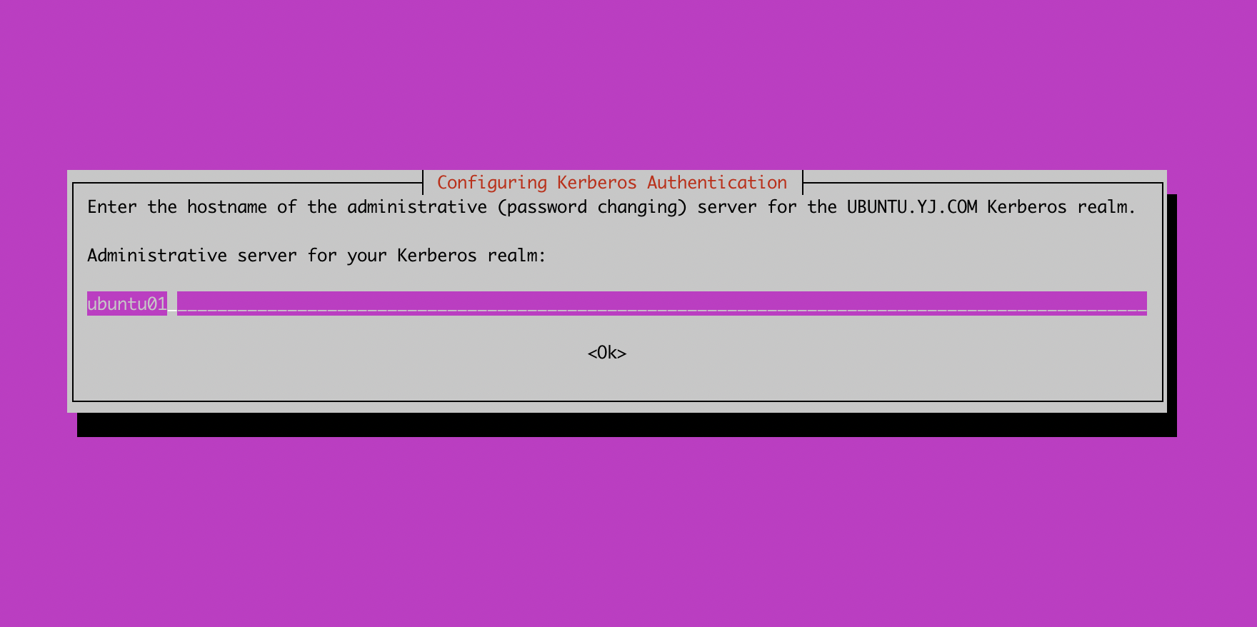 krb5-kdc-admin-hostname