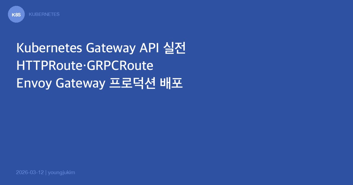 Kubernetes Gateway API 실전 가이드