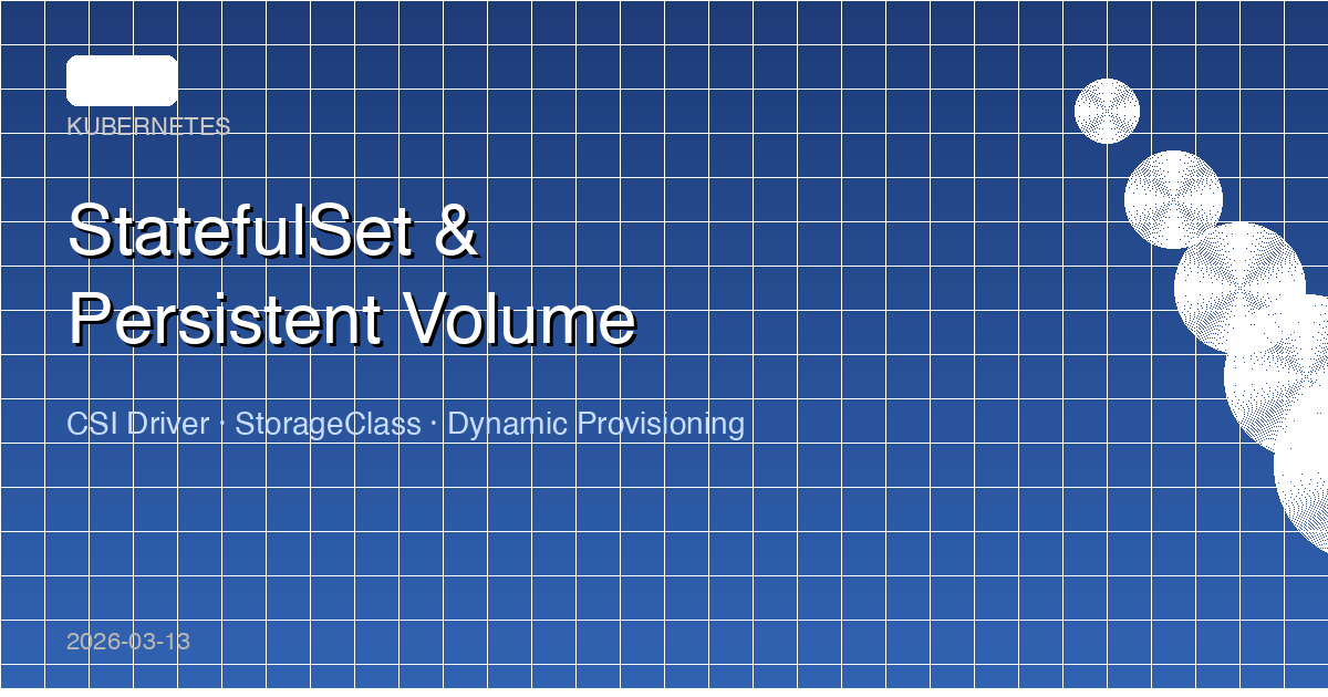 Kubernetes StatefulSet Persistent Volume
